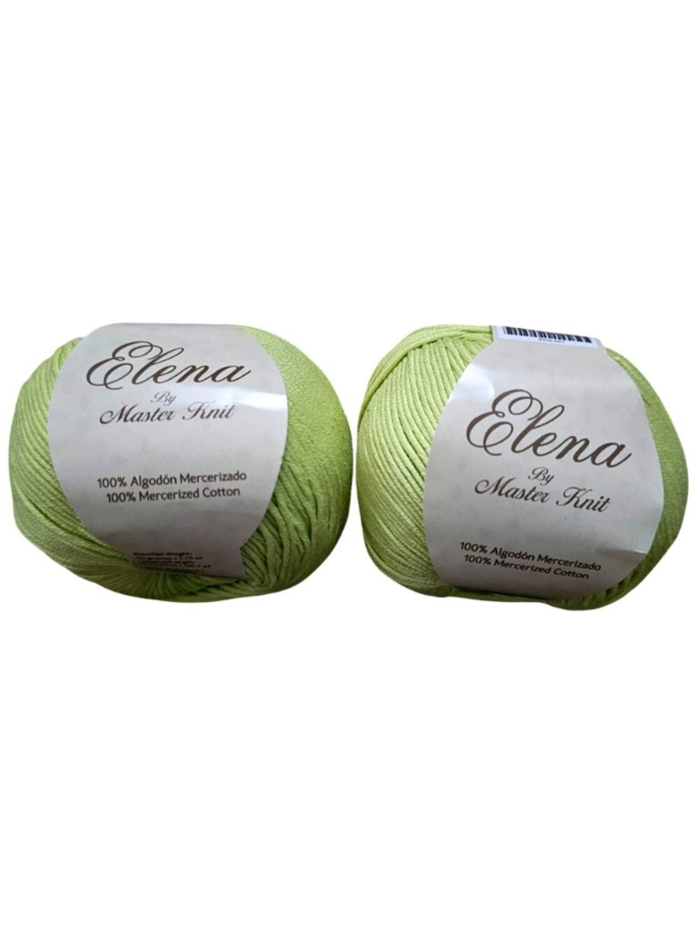 Master Knit Elena Mercerized Cotton Yarn 4 Skeins Hot Pink Lime Green 50g 125m M - Picture 2 of 6